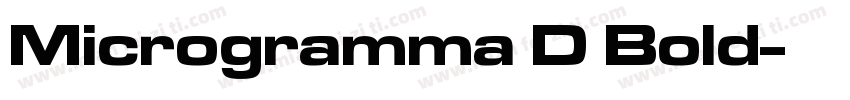 Microgramma D Bold字体转换